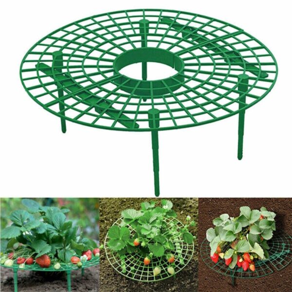 1 Pcs Round Plastic Strawberry Stand Balcony Grow Vegetables Fruit Climbing Pillar Gardening Bracket Plant Cages