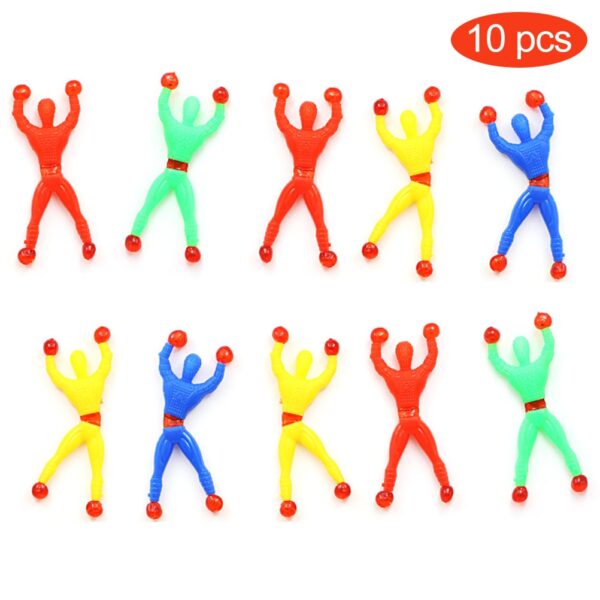 10PCS Random Color Funny Birthday Vent Novel Party Gift Supplies Sticky Wall Climbing Kid Climber Men 1