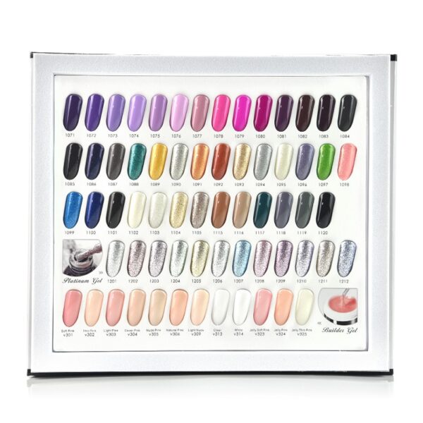 120pcs 12ml VENALISA Gel Lack Lack Faarfpalette fir Nagelsalon Glanz Glitter Starry Héich Qualitéit 4