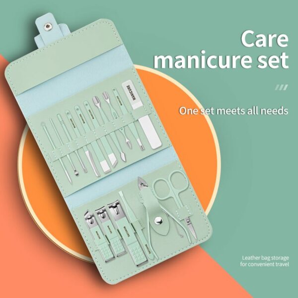 16Pcs Nail Clipper Set Stainless Steel Manicure Pedicure Cuticle Remover Nail File Nail Clipper Manicure Scissors 1