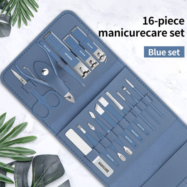 16Pcs Nail Clipper Set Stainless Steel Manicure Pedicure Cuticle Remover Nail File Nail Clipper Manicure Scissors 3
