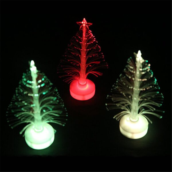 1pcs New Christmas Tree Lamp Light Colorful LED Fiber Optic Nightlight Children Xmas Gift Xmas Decoration 4