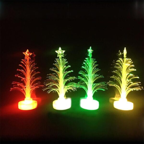 1pcs New Christmas Tree Lamp Light Colorful LED Fiber Optic Nightlight Children Xmas Gift Xmas Decoration 5
