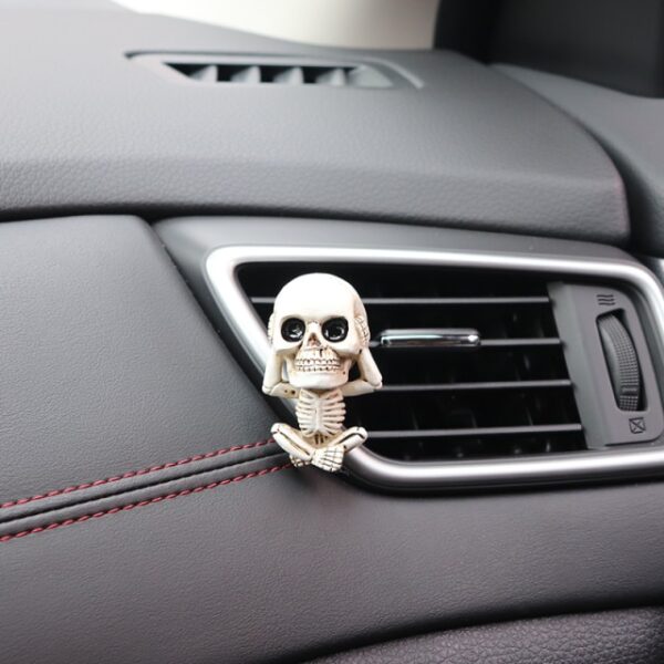 2021 Bone Skull Ghost Car Air Freshner Vent Clip Адам денесинин Скелет Ароматерапия Резин Авто Парфюмерия 2.jpg 640x640 2