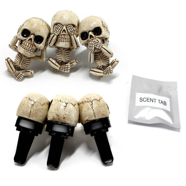 2021 Bone Skull Ghost Car Air Freshener Vent Clip Human Body Skeleton Aromatherapy Resin Car Perfume 5