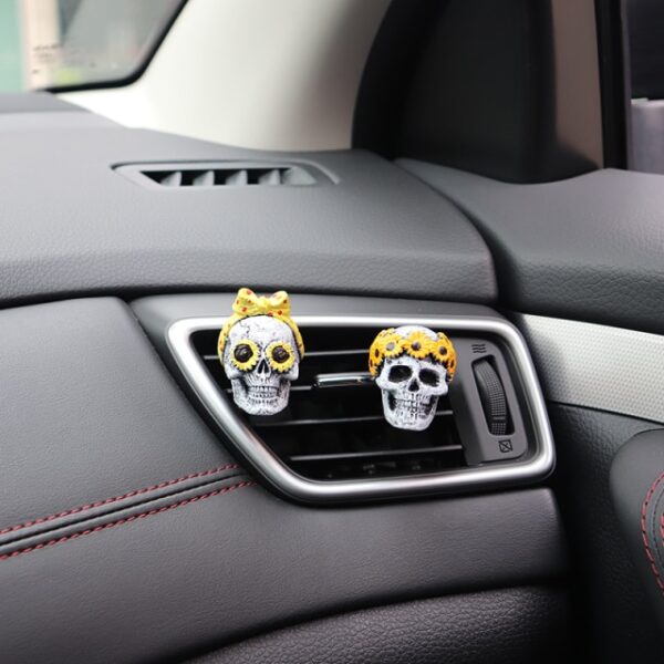 2021 Bone Skull Ghost Car Air Freshner Vent Clip Адам денесинин Скелет Ароматерапия Резин Авто Парфюмерия 5.jpg 640x640 5