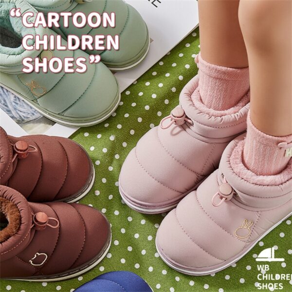 Детские зимние ботинки 2021, детские уличные зимние ботинки, теплая плюшевая утепленная обувь для мальчиков, домашние домашние ботинки 1