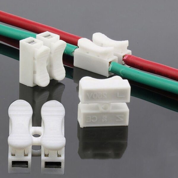 30PCS lot Quick Splice Lock Wire Connectors CH2 2Pins Electrical Cable Terminals 20x17 5x13 5mm Wholesale 1