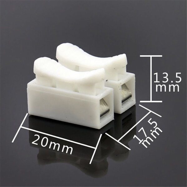 30PCS lot Quick Splice Lock Wire Connectors CH2 2Pins Electrical Cable Terminals 20x17 5x13 5mm Wholesale 5
