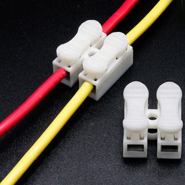 30PCS ლოტი Quick Splice Lock Wire Connectors CH2 2Pins Electrical Cable Terminals 20x17 5x13 5mm საბითუმო