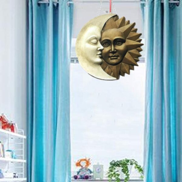 30cm soleil et lune 2 en 1 porte extérieure fenêtres suspendus ornements décoration de la maison 1