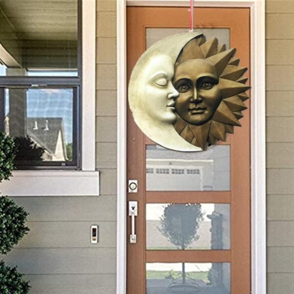 30cm soleil et lune 2 en 1 porte extérieure fenêtres suspendus ornements décoration de la maison 2