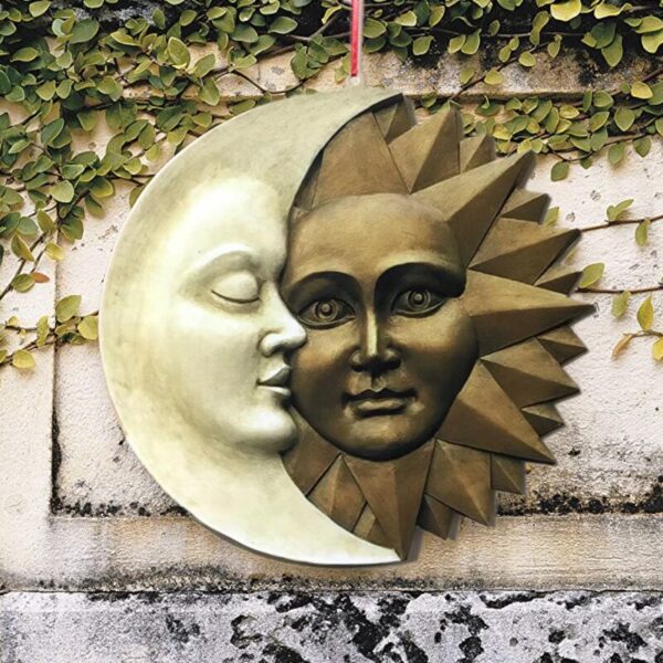 Soleil et lune 30 en 2, 1cm, porte extérieure, fenêtres suspendues, ornements, décoration de la maison