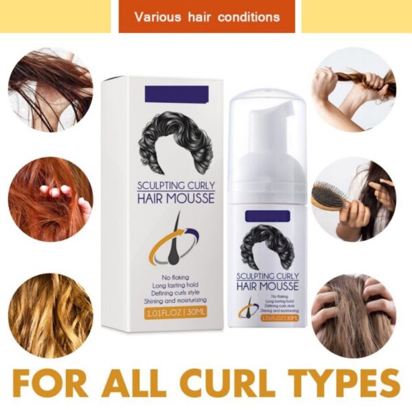 Curly Hair Styling Mousse Nourishing Curling Moisturizing Anti frizz Styling Foam Hair Care Sculpting Curly Hair 1