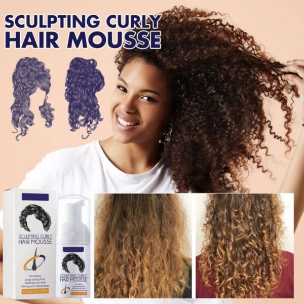 Curly Hair Styling Mousse Nourishing Curling Moisturizing Anti frizz Styling Foam Hair Care Sculpting Curly Hair 2