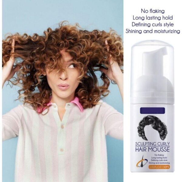Curly Hair Styling Mousse Nourishing Curling Moisturizing Anti frizz Styling Foam Hair Care Sculpting Curly Hair