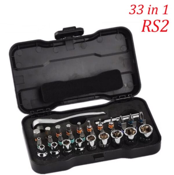 DUKA Rasmi RS1 24 katika 1 Screwdriver Set Ratchet Wrench Dereva Kit S2 Magnetic