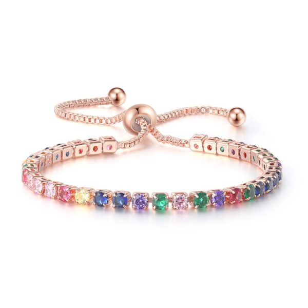 Delicate Rainbow Tourmaline Bracelet Adjustable Rhinestone Slimming Bracelet Women Crystal Healing Bracelet Jewelry Gifts 1.jpg 640x640 1