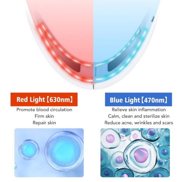 EMS Facial Lifting Device LED Photon Therapy Face Slimming Vibration Massager Double Chin V Line Lift 3