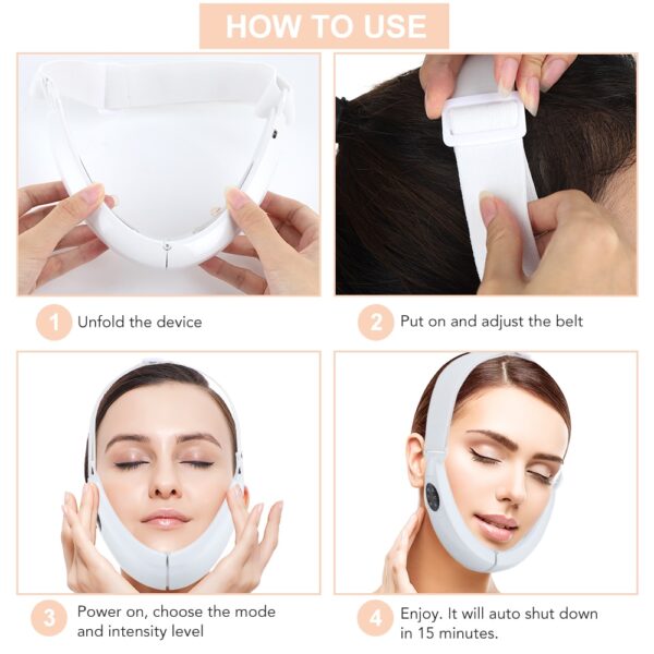 EMS Facial Lifting Device LED Photon Therapy Face Slimming Vibration Massager Double Chin V Line Lift 5