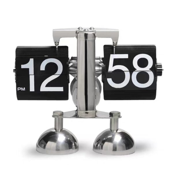Flip Digital Clock Small Scale Table Clock Retro Flip Clock Stainless Steel Flip Internal Gear Operated 3.jpg 640x640 3