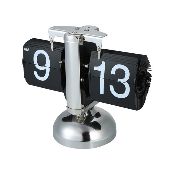 Flip Digital Clock Small Scale Table Clock Retro Flip Clock Stainless Steel Flip Internal Gear Operated 5