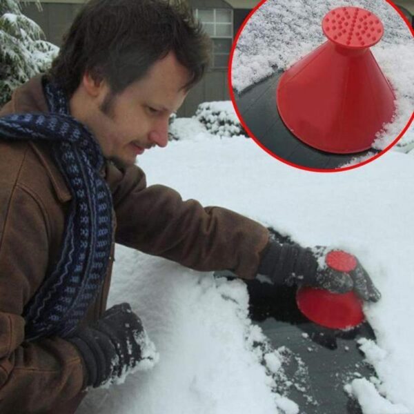 Ice Scraper Car Magic Window Windshield Snow shovels Car Shaped Funnel Snow Remover Deicer Cone Deicing 2