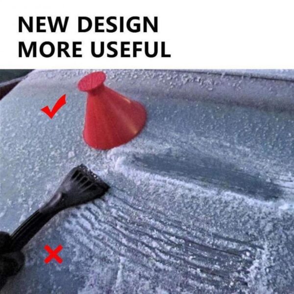 Ice Scraper Car Magic Window Windshield Snow shovels Car Shaped Funnel Snow Remover Deicer Cone Deicing 4