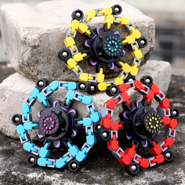 Mechanical Fingertip Spinner DIY Deformable Stress Relief Toy Transformable Creative Gyro Toy for Kids Fingertip Spin 1