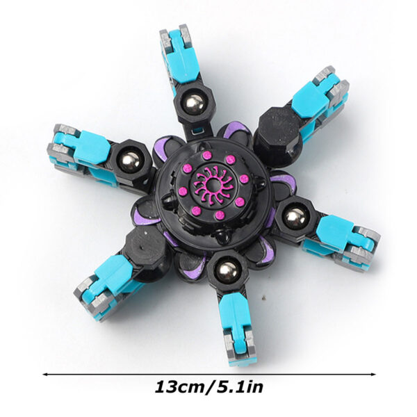 Mechanical Fingertip Spinner DIY Deformable Stress Relief Toy Transformable Creative Gyro Toy for Kids Fingertip Spin 5