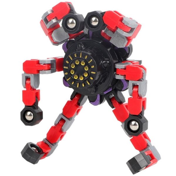 Mechanical Fingertip Spinner DIY Deformable Stress Relief Toy Transformable Creative Gyro Toy for Kids Fingertip