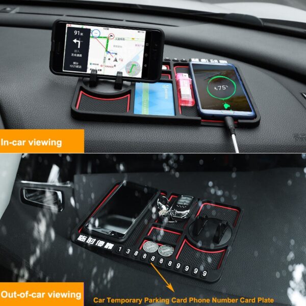 Silicone Car Anti Slip Mat Auto Phone Holder Non Slip Sticky Anti Slide Dash Phone Mount 2