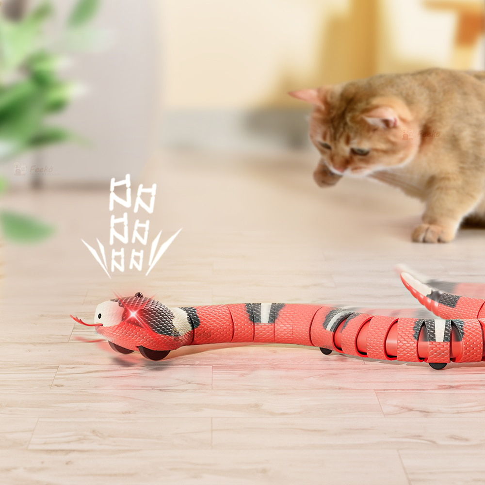 Juguete Eléctrico Interactivo Para Gatos Con Serpiente Y 