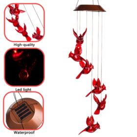 Solar Cardinal Wind Chime Light - image 2