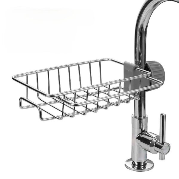 Stainless Steel Faucet Rack Kitchen Storage Shelf Sponge Dish Cloth Finishing Rack Drain Rack Pool Rag