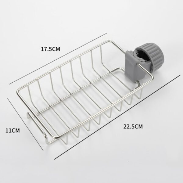 Stainless Steel Faucet Rack Kitchen Storage Shelf Sponge Dish Cloth Finishing Rack Drain Rack Pool