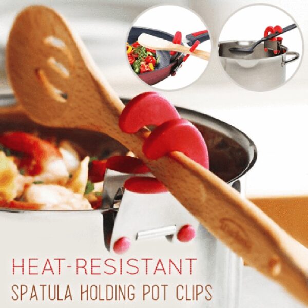 Cruach Dhosmálta Teas-resistant Spoon Sealbhóir Spatula Hot Pot Clipper Praiseach Gadgets Cistine Saor in Aisce 3