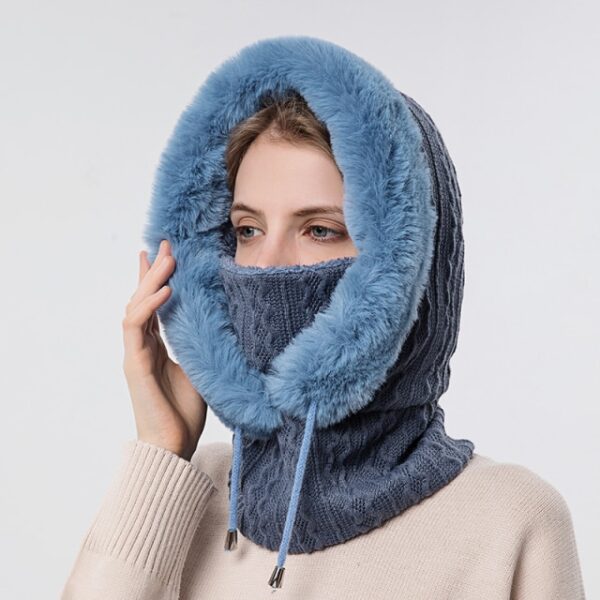 Winter Fur Cap Mask Set Hooded for Women Knitted Cashmere Neck Warm Russia Outdoor Ski Windproof 6.jpg 640x640 6