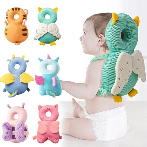 1 3T Toddler Baby Head Protector Safety Pad Cushion Back Prevent Injured Angel Bee Cartoon Security