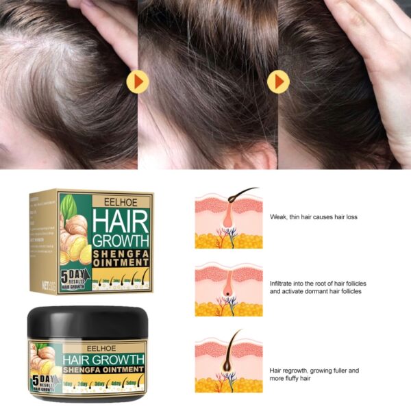 1 Pcs Hair Growth Products Fast Growing Hair Oil Hair Loss Care Cream Beauty Hair Scalp 3