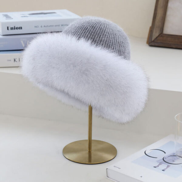 2021 Korean Warm Wool Hats Ear protection Soft Fox Fur Hat Knitted fur Cap Women New 2.jpg 640x640 2