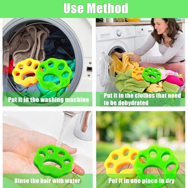 2pcs Pet Hair Remover For Laundry Washer Lint Catcher Dog Hair Catcher Hair Removal Filter Balls 1