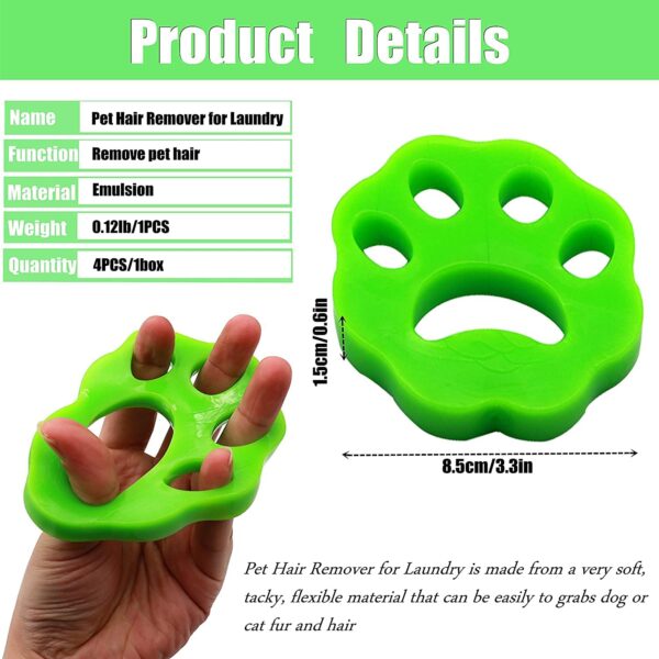 2pcs Pet Hair Remover For Laundry Washer Lint Catcher Dog Hair Catcher Hair Removal Filter Balls 3