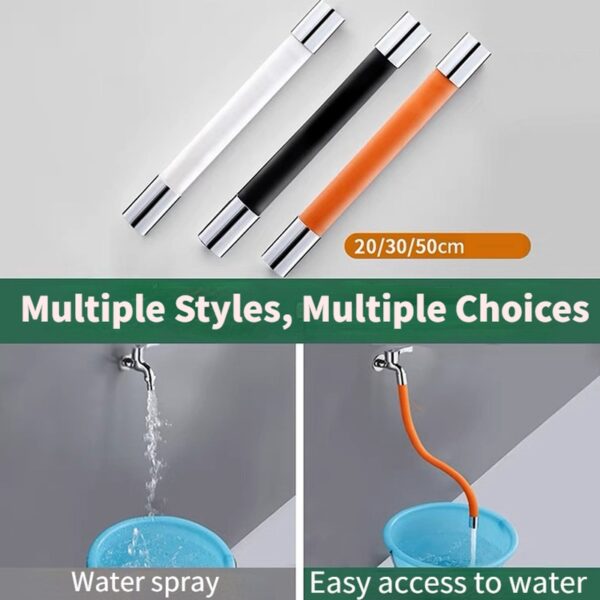360 Rotation Splash proof Universal Faucet Extension Extender Foaming Extension Tube Free Bending Hardware Household Merchandise 2