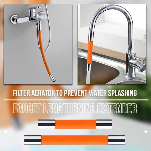 360 භ්‍රමණ Splash proof Universal Faucet Extention Extender Foaming Extension Tube Free Bending Hardware Household Merchandise 3