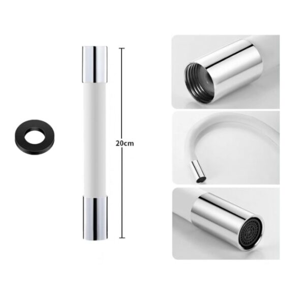 360 Rotation Splash proof Universal Faucet Extension Extender Foaming Extension Tube Free Bending Hardware Household Merchandise 5.jpg 640x640 5