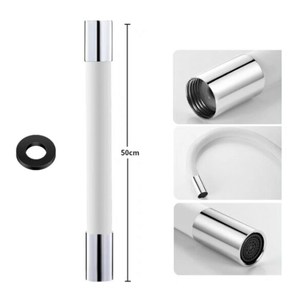 360 Rotation Splash proof Universal Faucet Extension Extender Foaming Extension Tube Free Bending Hardware Household Merchandise 6.jpg 640x640 6