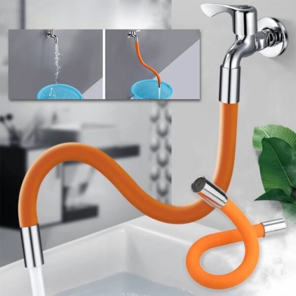 360 Rotation Splash proof Universal Faucet Extension Extender Foaming Extension Tube Free Bending Hardware Household Merchandise