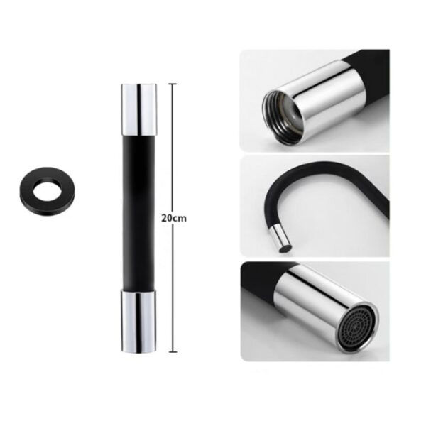 360 Rotation Splash proof Universal Faucet Extension Extender Foaming Extension Tube Free Bending Hardware Household