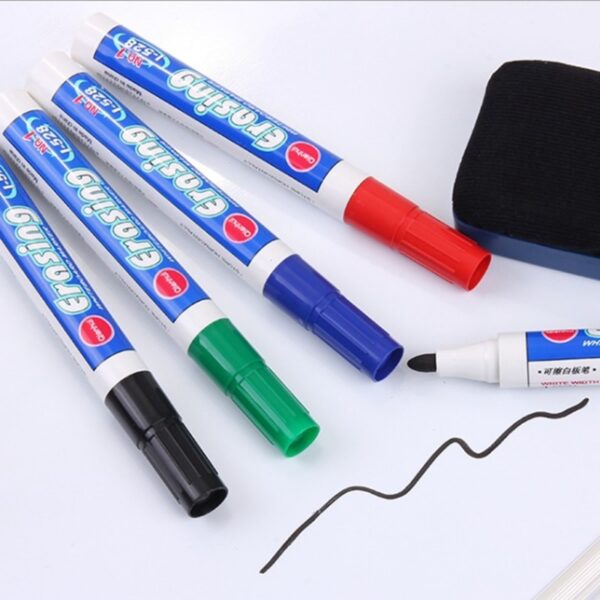 4PCS lot Four color whiteboard marker white board marker Environment Friendly Marker Office School Supplies Black 1